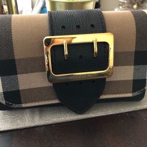Burberry Small Buckle Bag (House Check / Black)